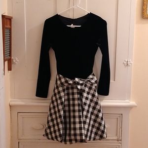 Bonnie Jean black, gray and white girls dress Sz 1